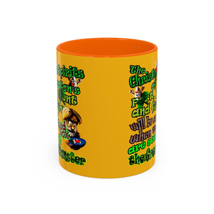 christmas spirits of boston - Accent Mug (yellow)
