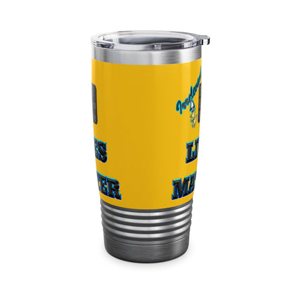 irrelevant - Ringneck Tumbler, 20oz (yellow)
