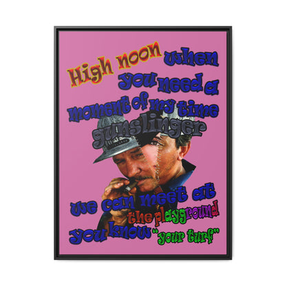 high noon - framed canvas art (light pink)
