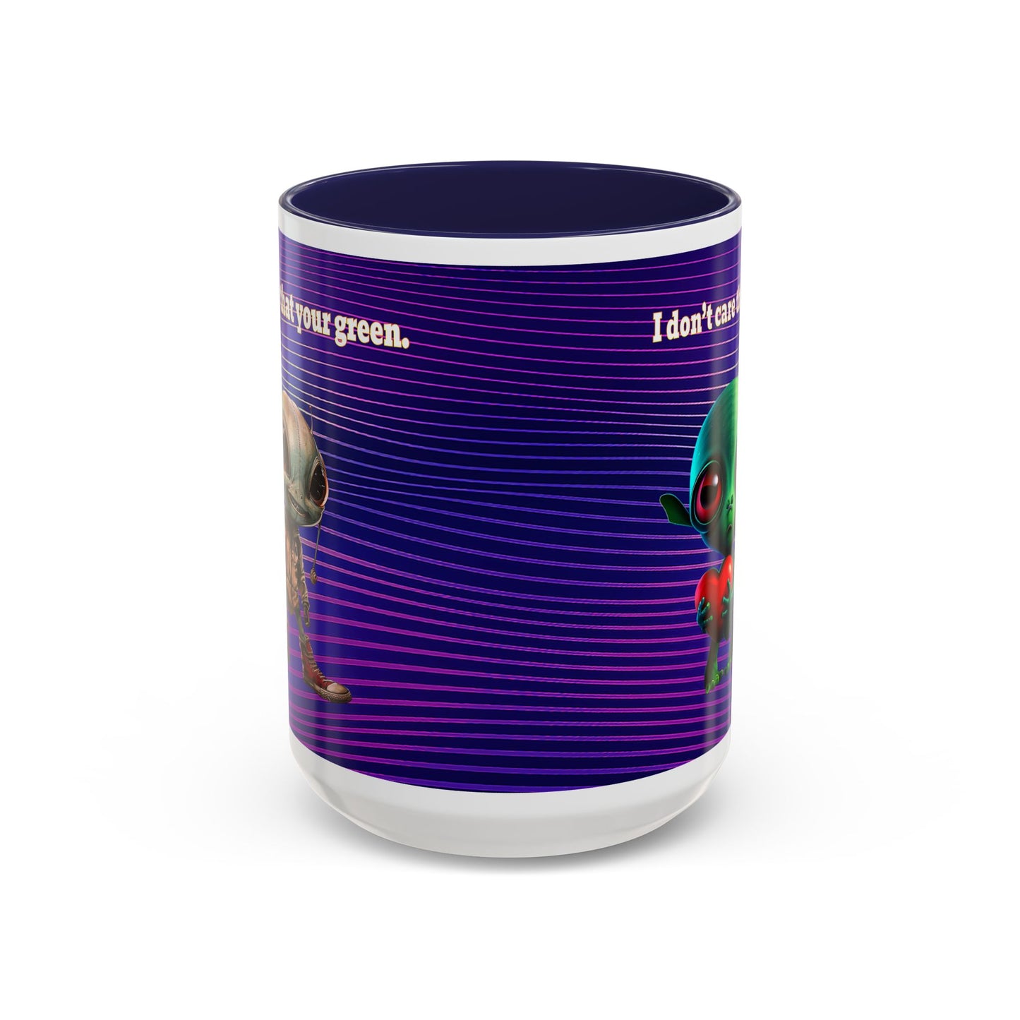 I don't care that your grey - Accent Mug (purple wave)