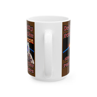 defy conquer reach - White Mug (brown)
