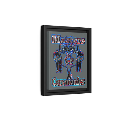 em cee squared - framed canvas art (dark grey)