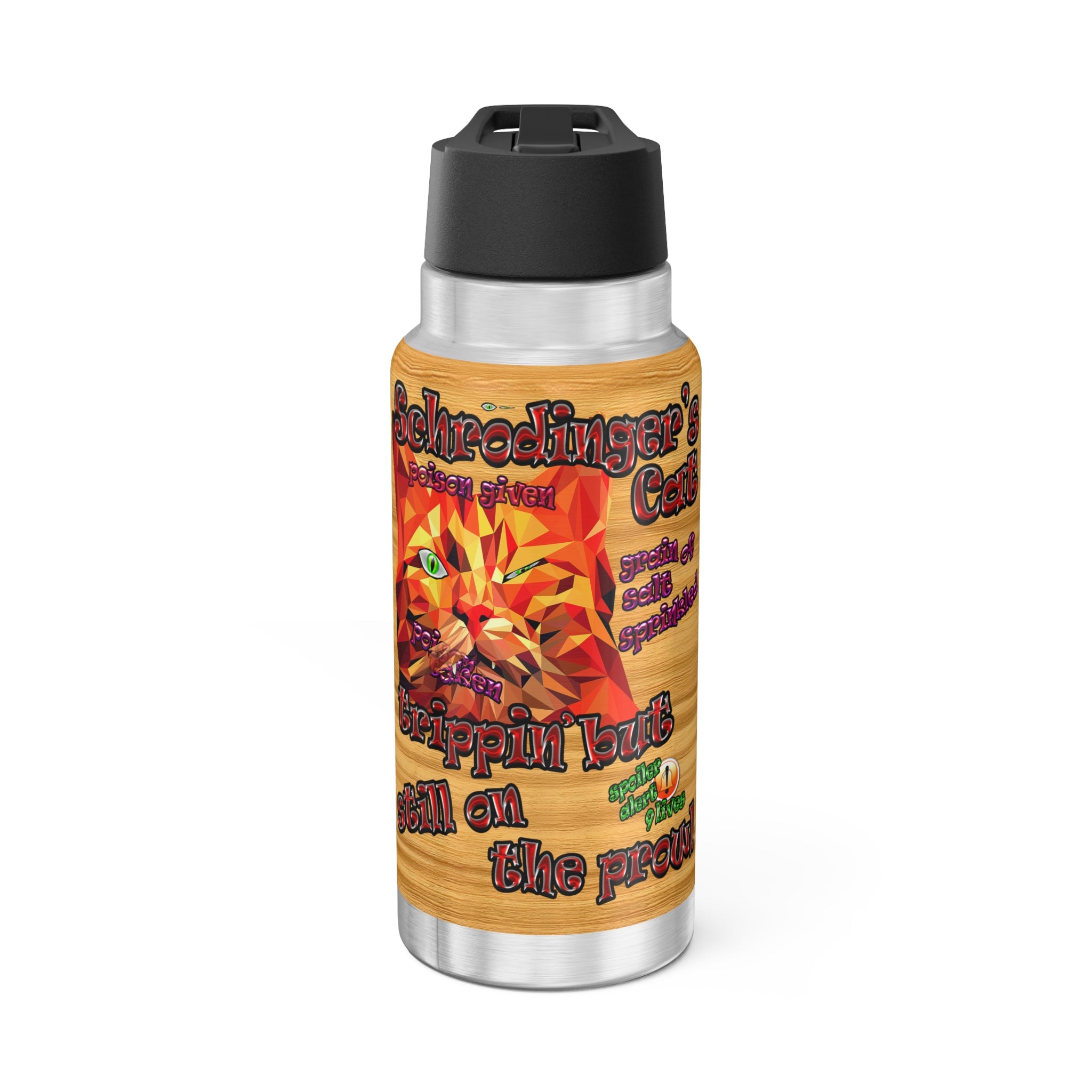 schrodinger's cat - Gator Tumbler, 32oz  (butterscotch wood finish)