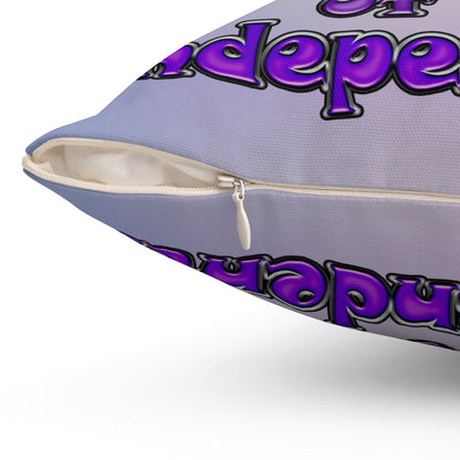 declaration of the independents - Spun Polyester Square Pillow - (light blue-pink wave)