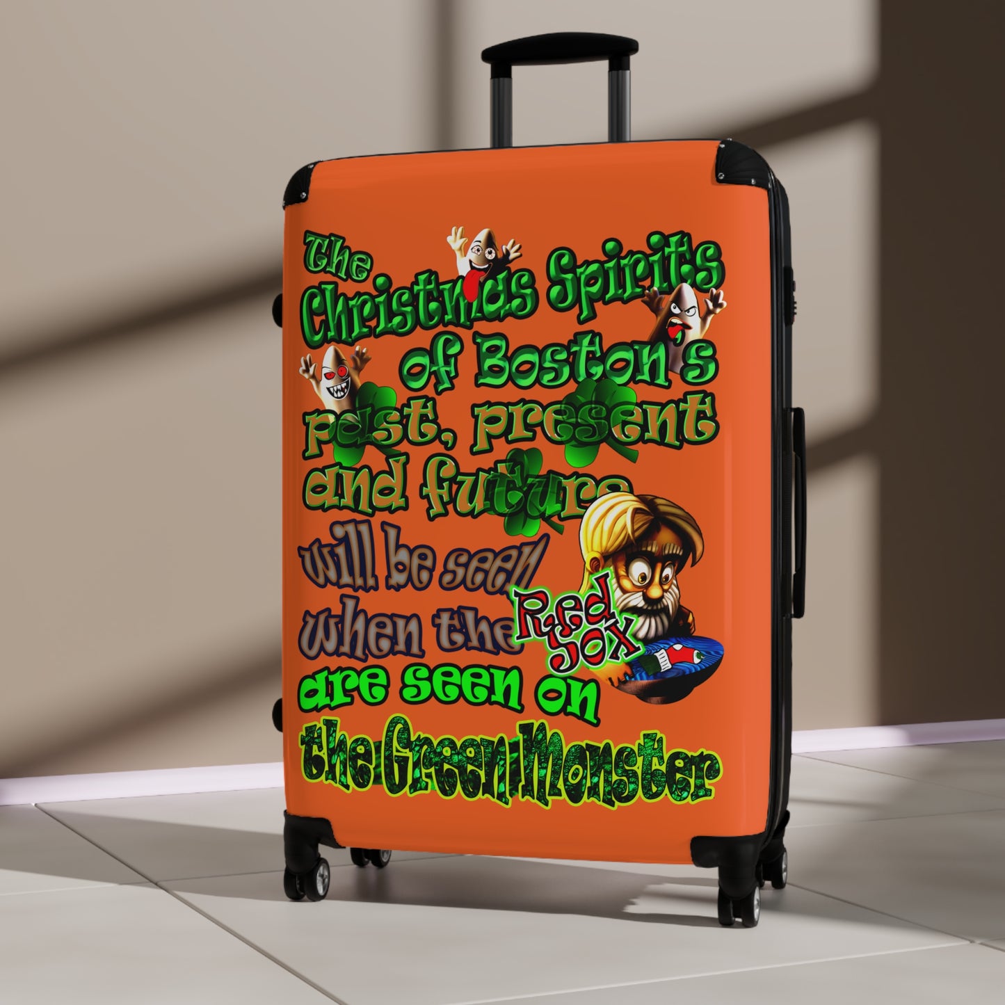 christmas spirits of boston - Suitcase (orange)