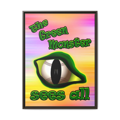green monster - framed canvas art (color blur)