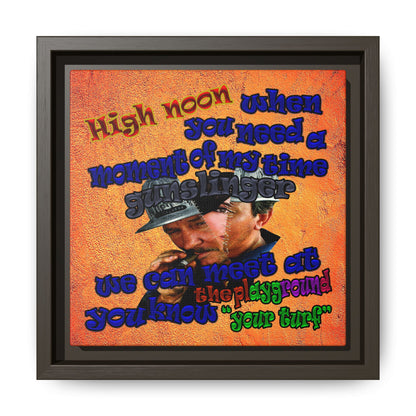high noon - framed canvas art (burnt orange)