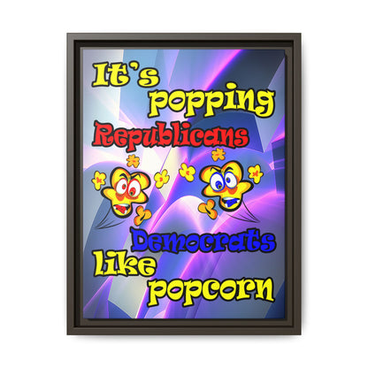 popping like popcorn - framed canvas art (grey-pink wave)