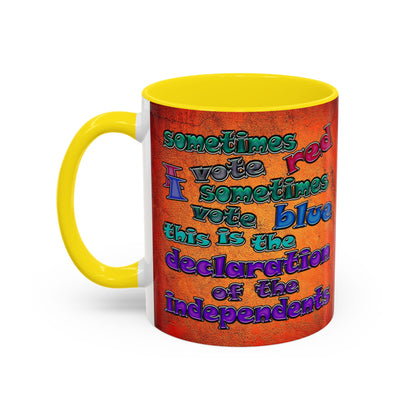 declaration of the independents - Accent Mug (burnt orange)
