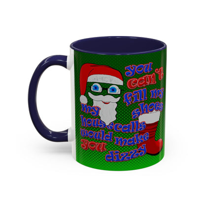 santa's shoes - Accent Mug (logo green)
