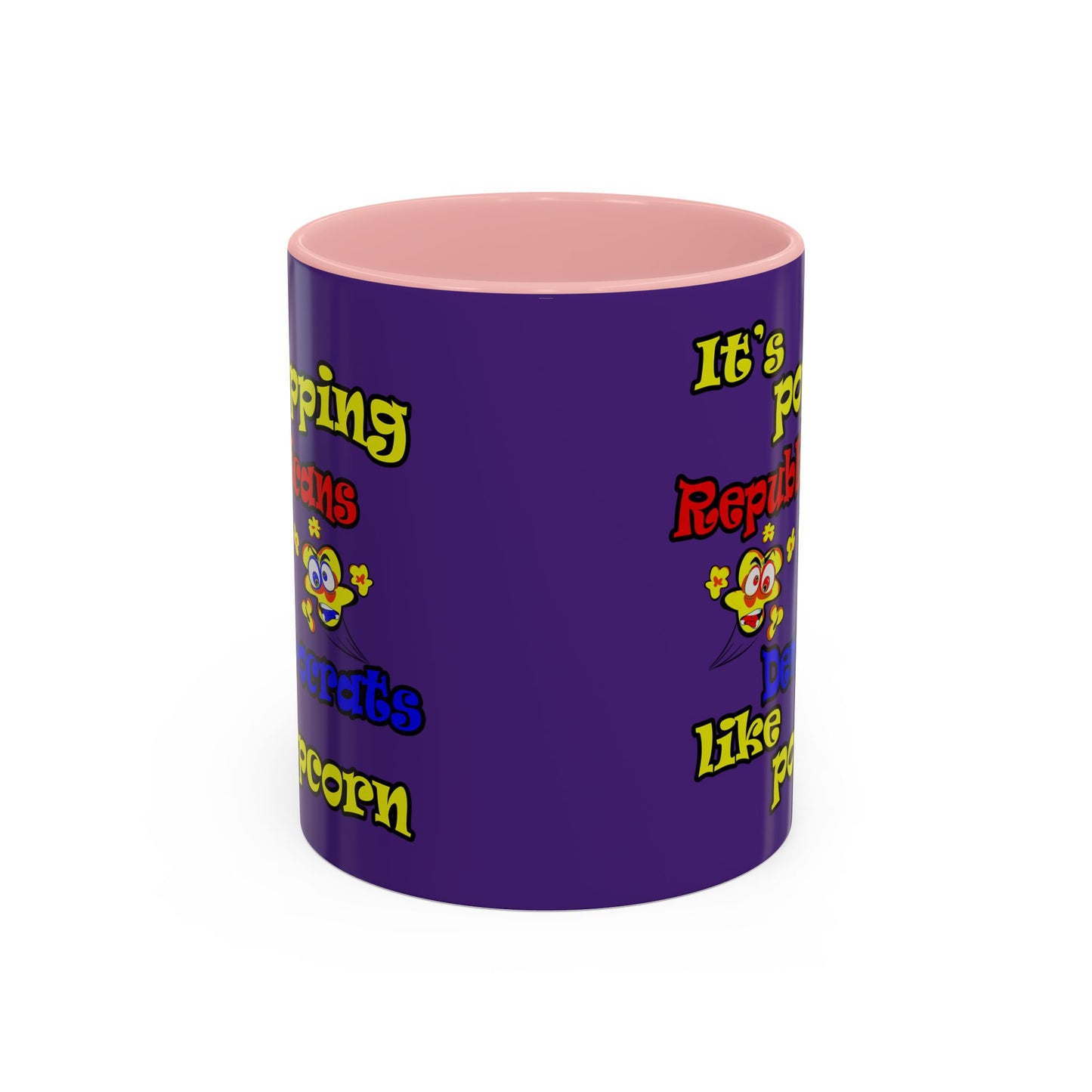 popping like popcorn - Accent Mug (purple)