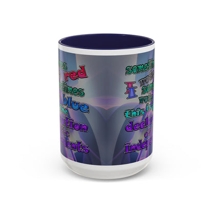 declaration of the independents - Accent Mug (grey-pink wave)