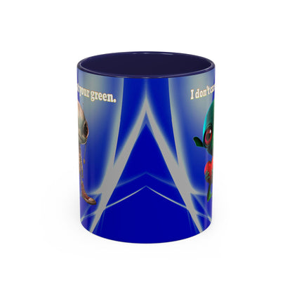 I don't care that your grey - Accent Mug (blue-white wave)