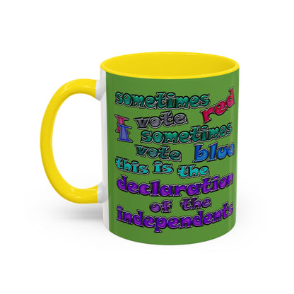 declaration of the independents - Accent Mug (green)