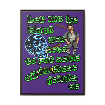 og - framed canvas art (purple)