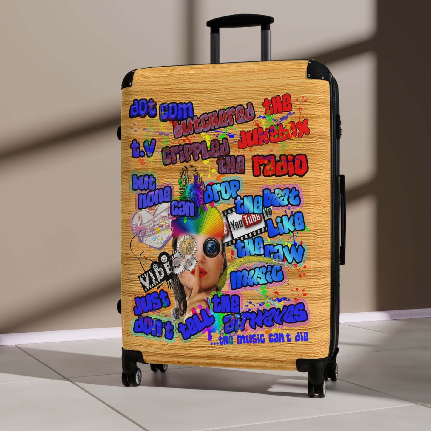 drop the beat - Suitcase (butterscotch wood finish)
