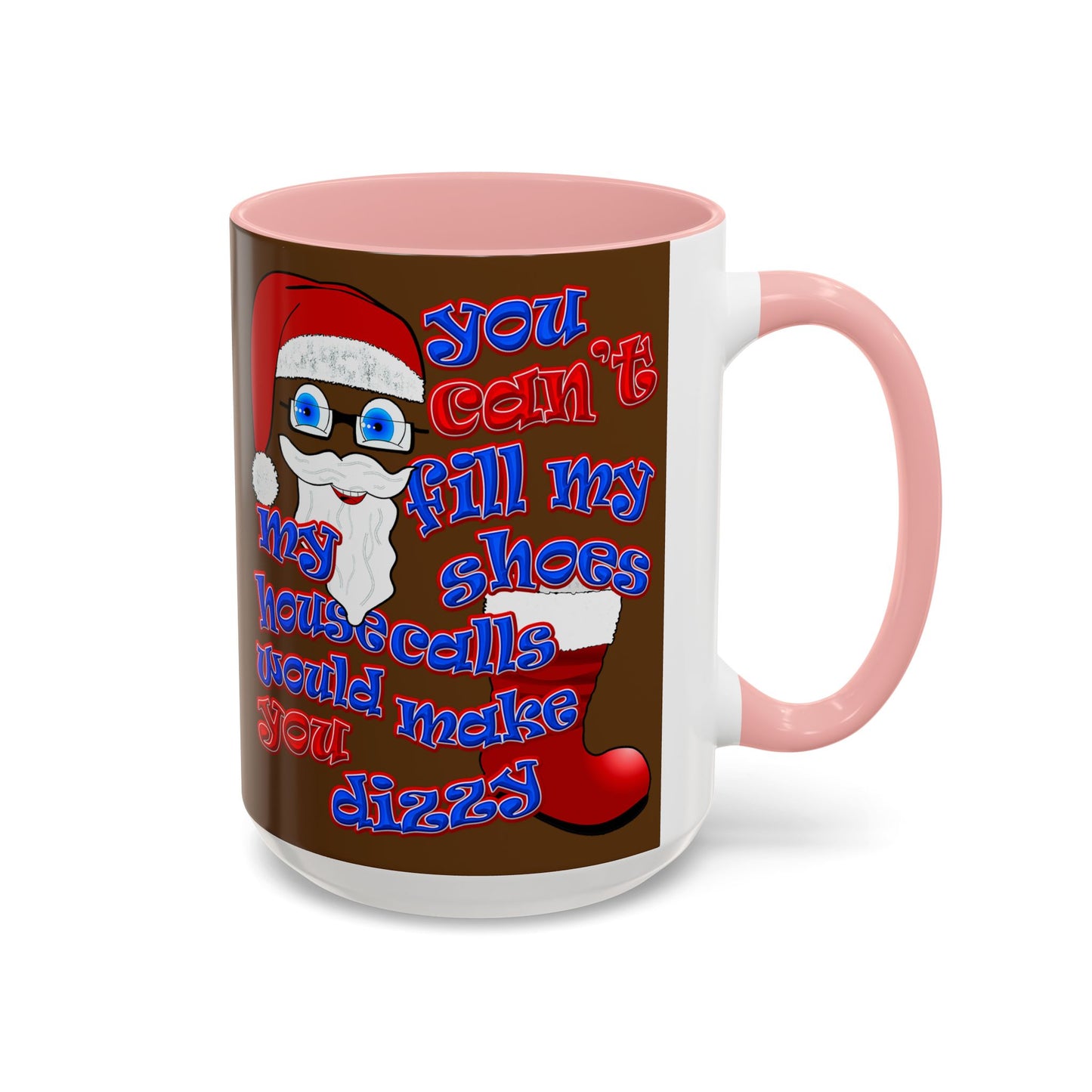 santa's shoes - Accent Mug (brown)