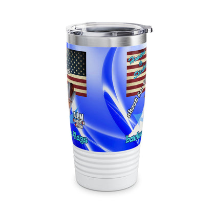 shoot for the stars - Ringneck Tumbler, 20oz (blue-white wave)