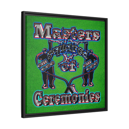 em cee squared - framed canvas art (green turf)