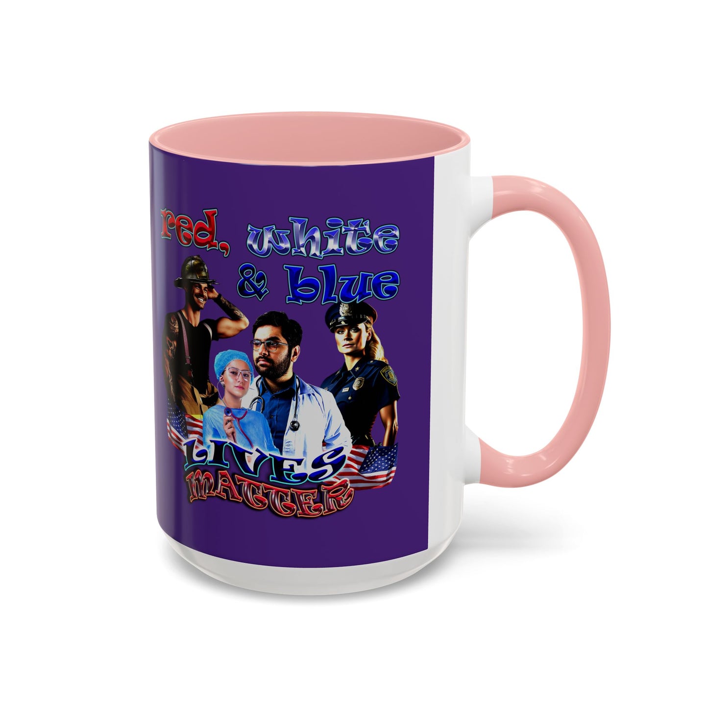 rw&b lives matter - Accent Mug (purple)