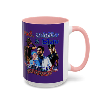 rw&b lives matter - Accent Mug (purple)