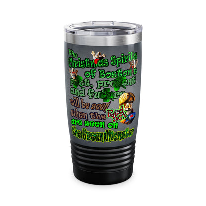 christmas spirits of boston - Ringneck Tumbler, 20oz (grey-light grey)