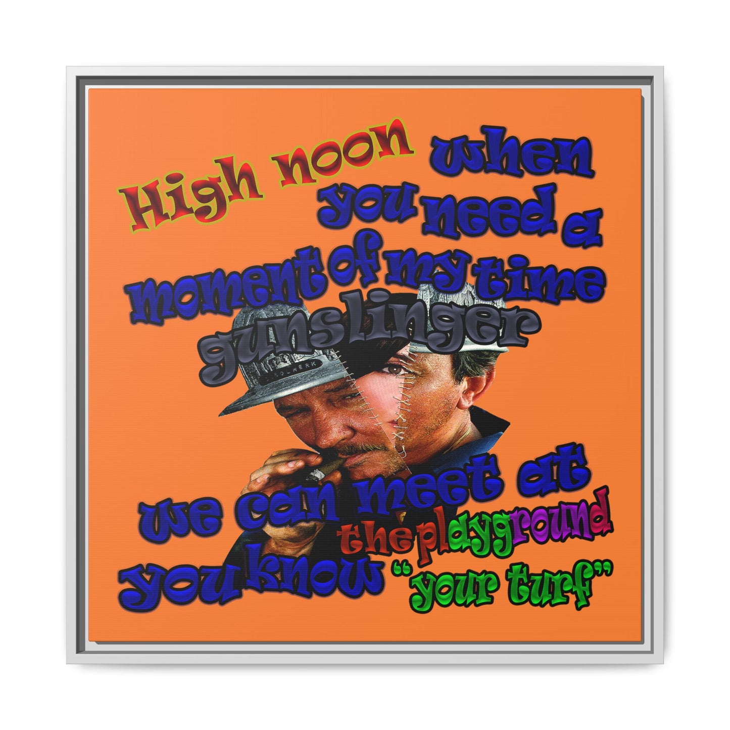 high noon - framed canvas art (crusta)