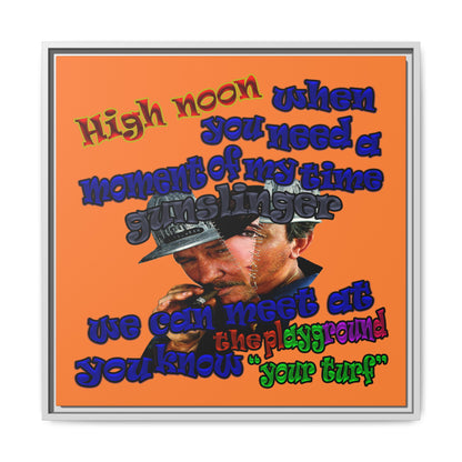 high noon - framed canvas art (crusta)