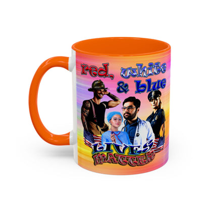 rw&b lives matter - Accent Mug (color blur)