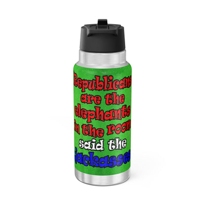 donkeys and elephants - Gator Tumbler, 32oz  (green turf)