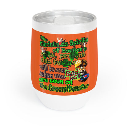 christmas spirits of boston - Chill Wine Tumbler (orange)