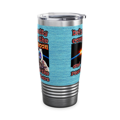 defy conquer reach - Ringneck Tumbler, 20oz (faded blue)