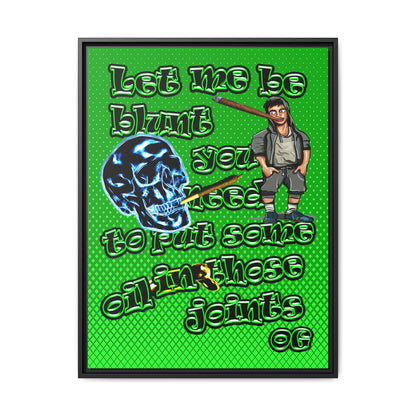 og - framed canvas art (logo green)