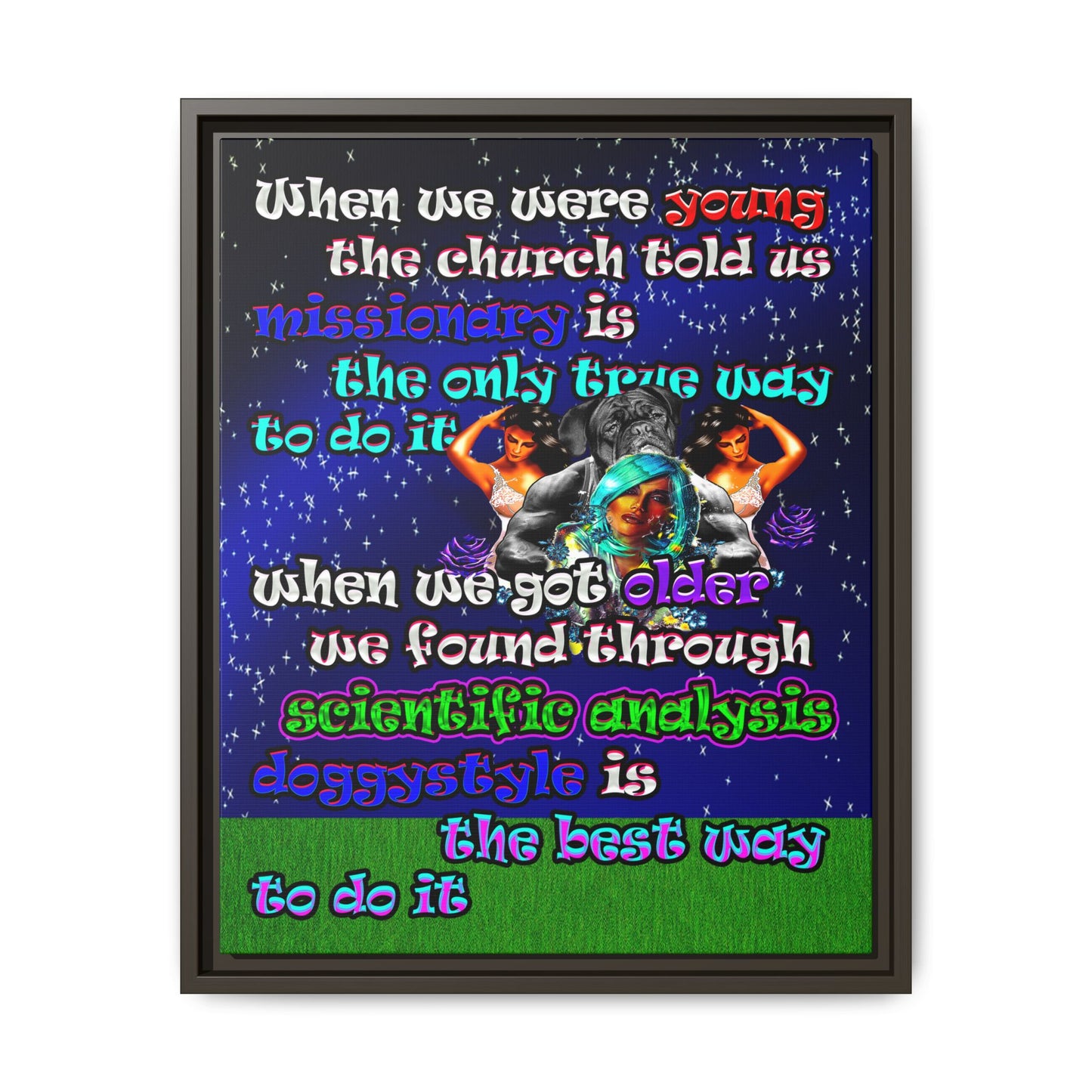 doggystyle - framed canvas art ('snoops' background)