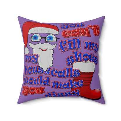 santa's shoes - Spun Polyester Square Pillow - (light purple)