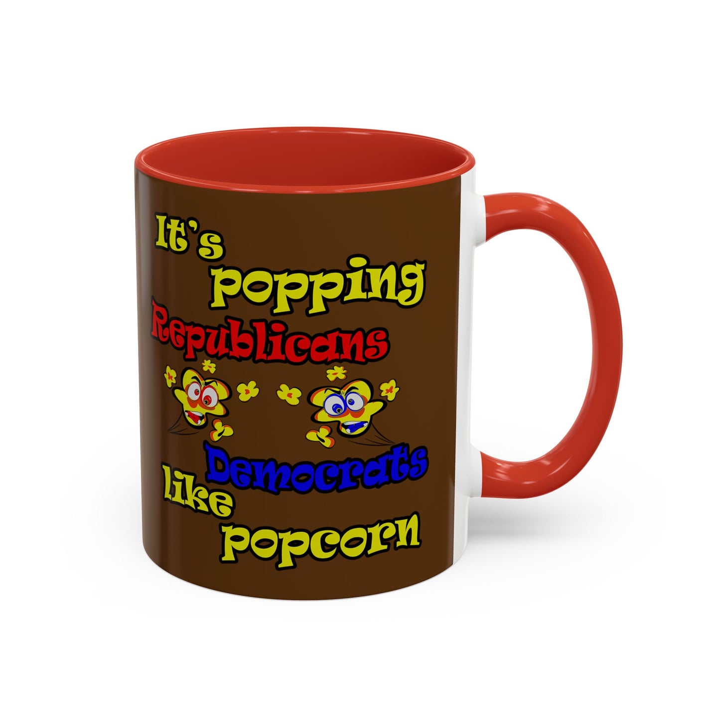 popping like popcorn - Accent Mug (brown)