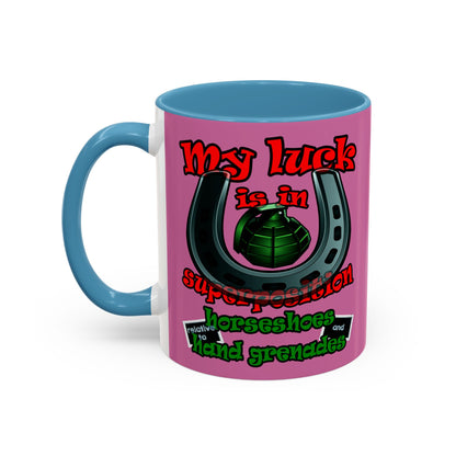 my luck - Accent Mug (light pink)