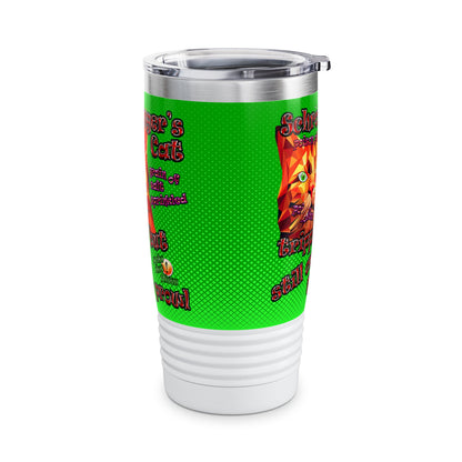 schrodinger's cat - Ringneck Tumbler, 20oz (logo green)