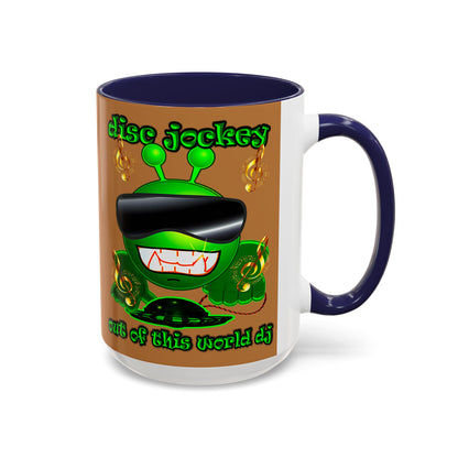 disc jockey - Accent Mug (light brown)