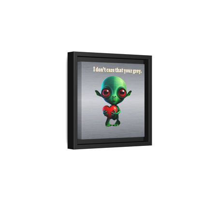 I don't care that your grey - framed canvas art (brushed nickel)