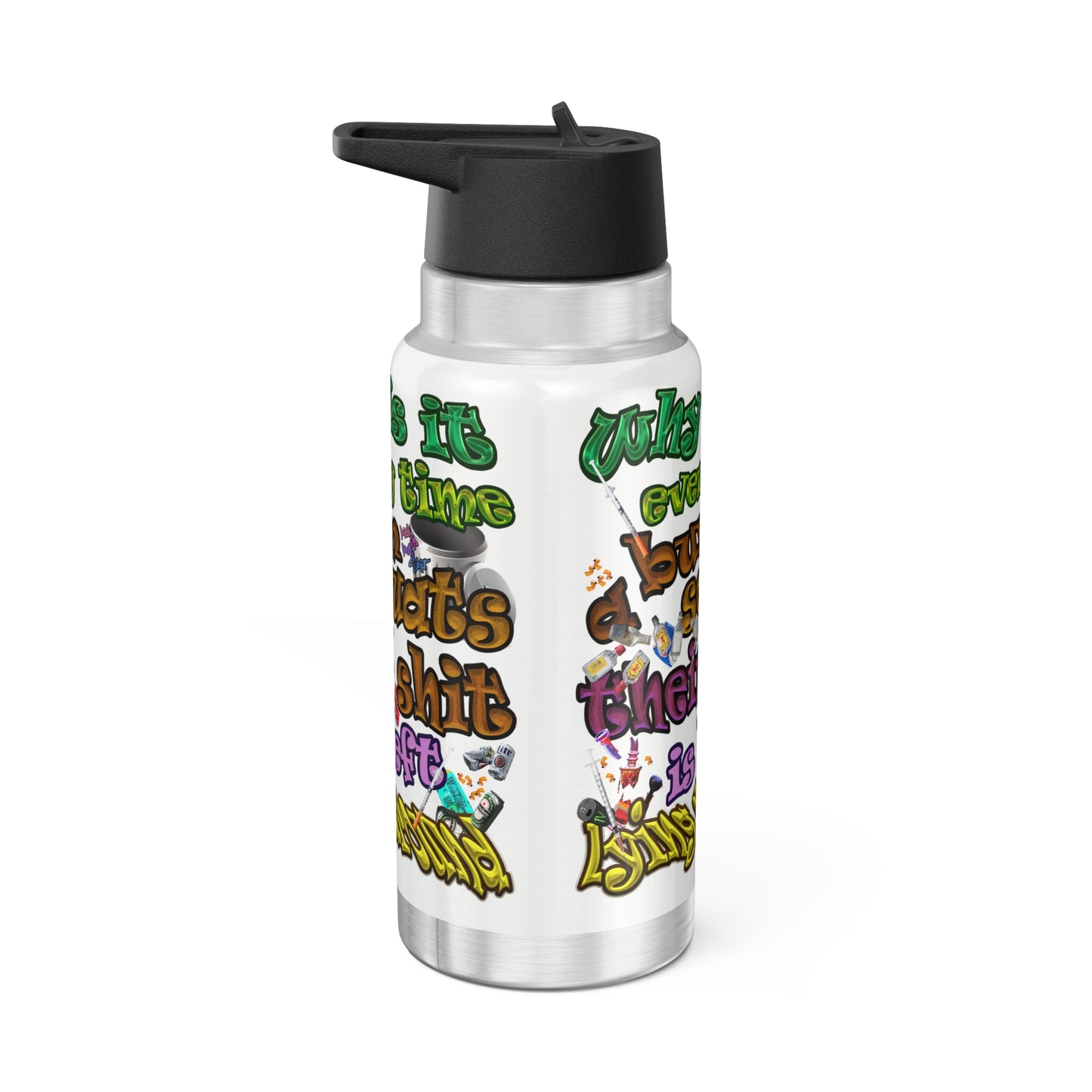 the bum's shit - Gator Tumbler, 32oz (white)