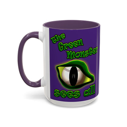 green monster - Accent Mug (purple)
