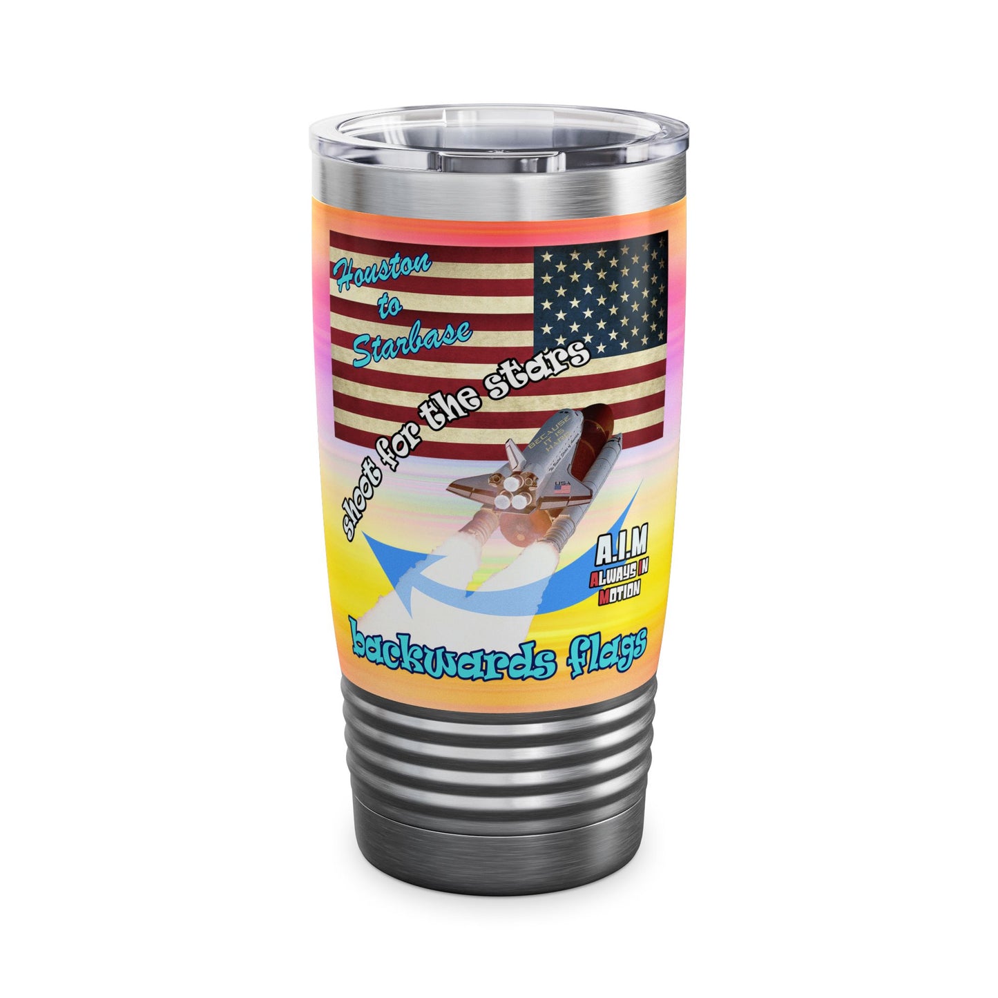 shoot for the stars - Ringneck Tumbler, 20oz (color blur)