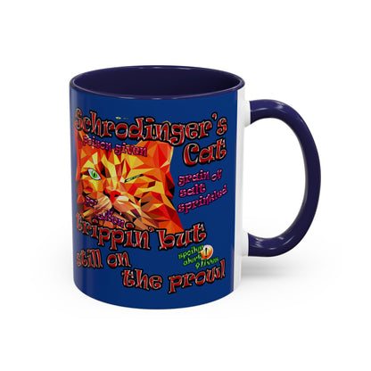 schrodinger's cat - Accent Mug (dark blue)