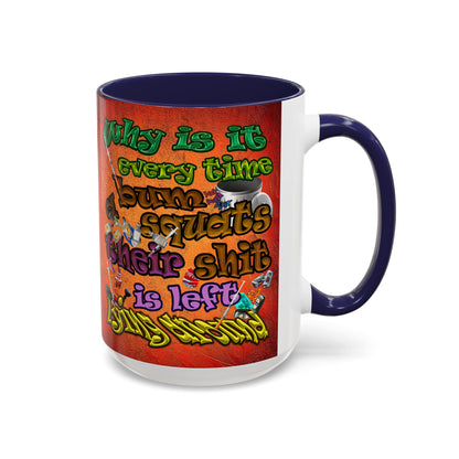 the bum's shit - Accent Mug (burnt orange)