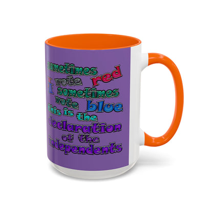 declaration of the independents - Accent Mug (light purple)