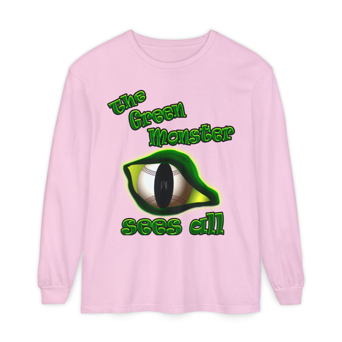green monster - Unisex Garment-dyed Long Sleeve T-Shirt