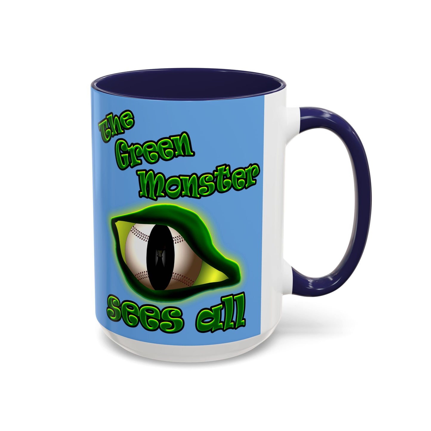 green monster - Accent Mug (light blue)