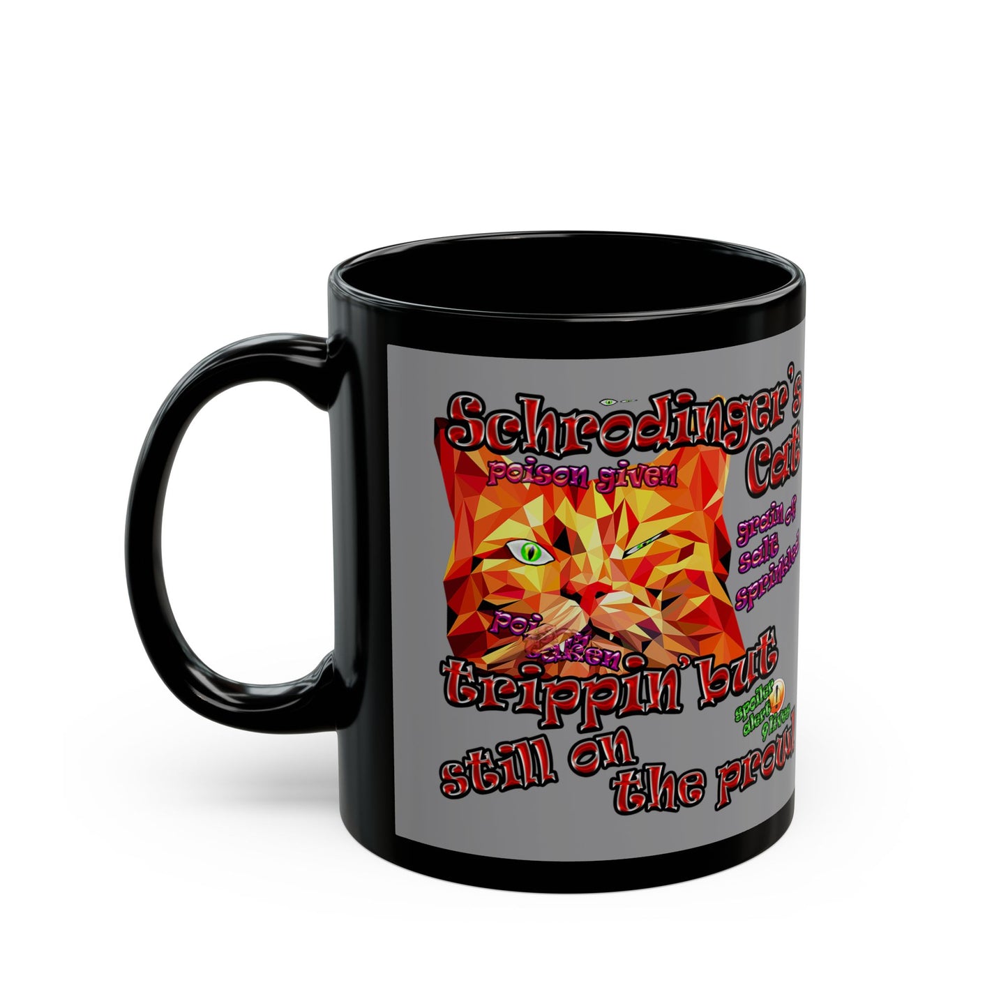 schrodinger's cat - Black Mug (grey)