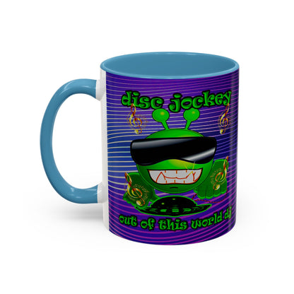 disc jockey - Accent Mug (purple wave)